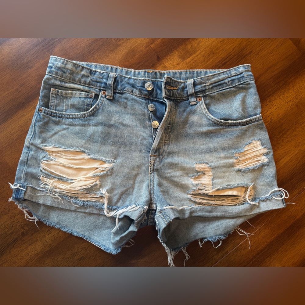 H&M Distressed Jean Shorts